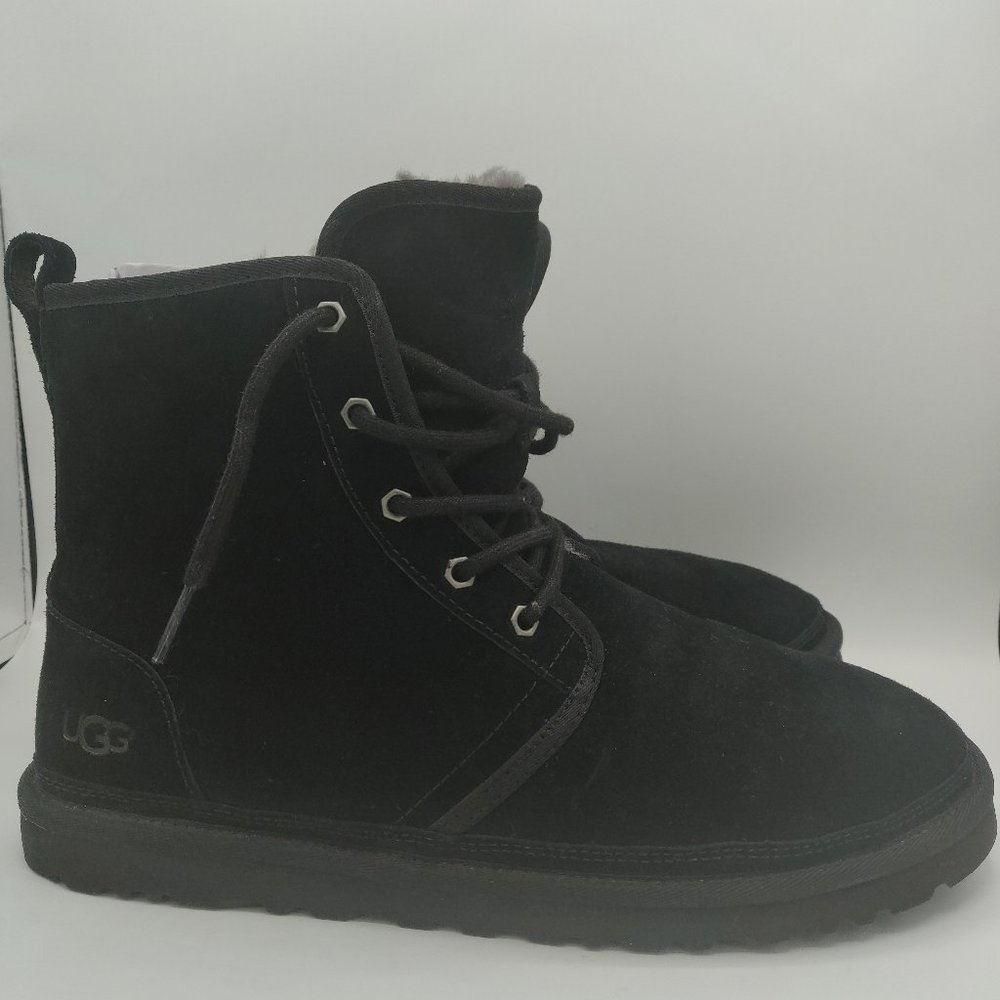 UGG Men's Harkley High Top Black Suede Boot Winter